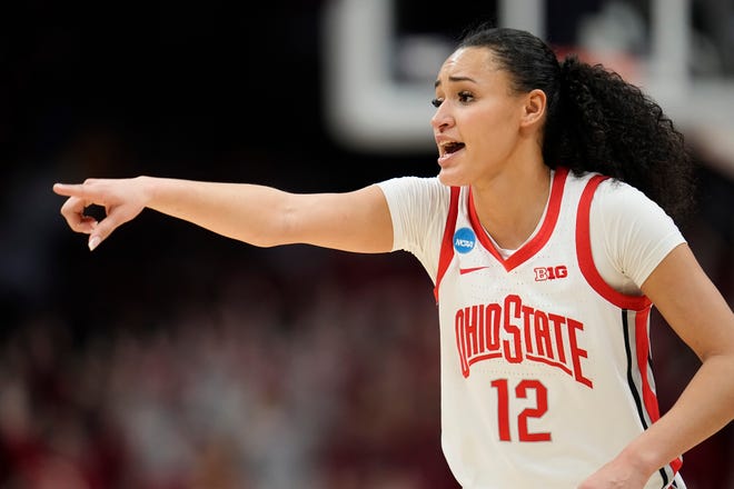 Ohio State guard Celeste Taylor was taken in the second round of Monday night's WNBA draft. The former Texas player was this past season's Big Ten defensive player of the year. She was drafted by the Indiana Fever, who took Iowa superstar Caitlin Clark with the No. 1 overall pick.